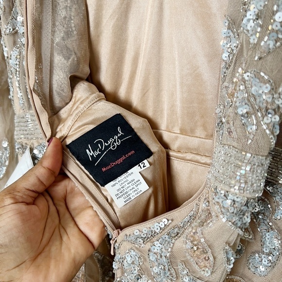 Mac Duggal Jewel Long Sleeves Evening Dress - Picture 11 of 12